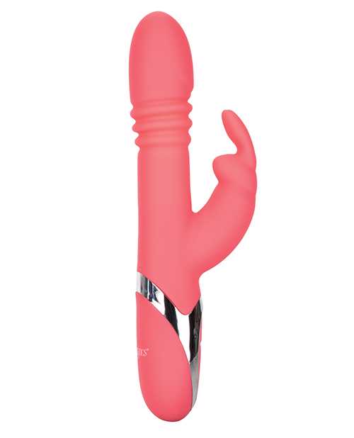 Enchanted Exciter Rechargeable Silicone Thrusting Rabbit Vibrator - Pink