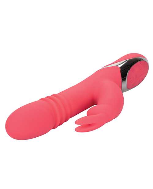 Enchanted Exciter Rechargeable Silicone Thrusting Rabbit Vibrator - Pink