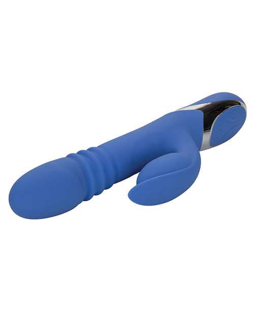 Enchanted Teaser Rechargeable Silicone Thrusting Rabbit Vibrator - Blue