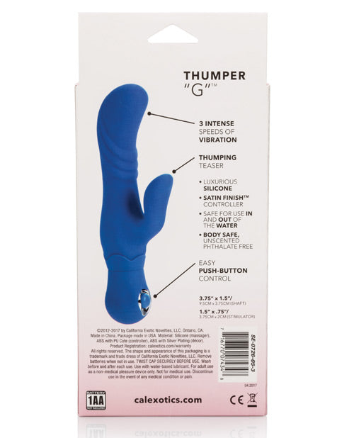 Thumper G Silicone Rabbit Vibrator - Blue