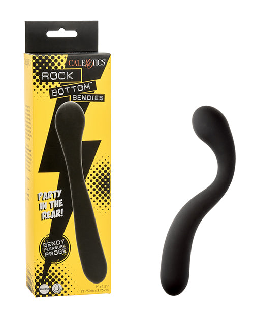 Rock Bottom Bendies Bendy Pleasure Dual Ended Anal Probe - Black