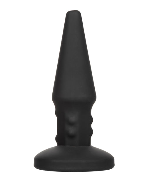 Bionic Beaded Rimming Probe Rechargeable Silicone Anal Stimulator - Black