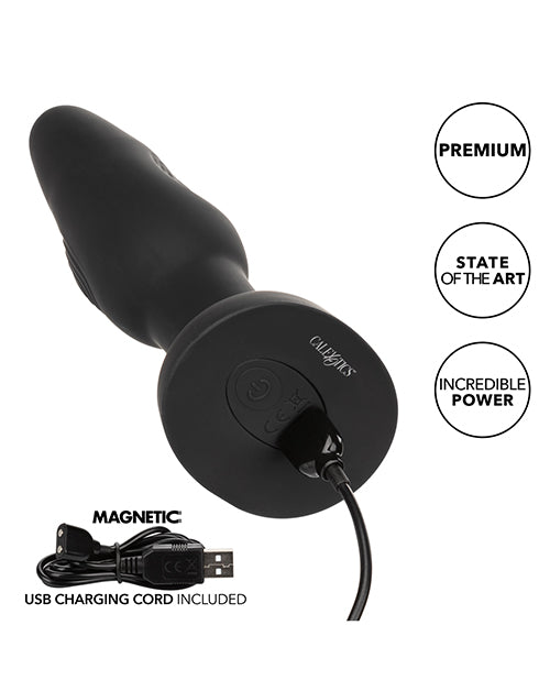 Bionic Dual Pulsating Probe Rechargeable Silicone Anal Stimulator - Black