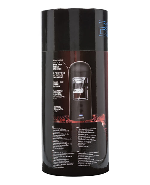 Bionic Power Stroking Rechargeable Anal Masturbator - Black