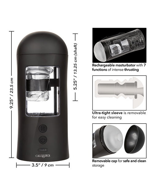 Bionic Power Stroking Rechargeable Anal Masturbator - Black