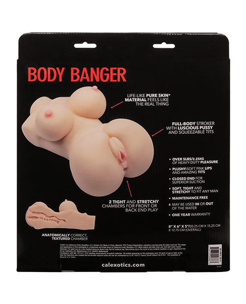 Stroke It Body Banger Masturbator - Full Body - Vanilla