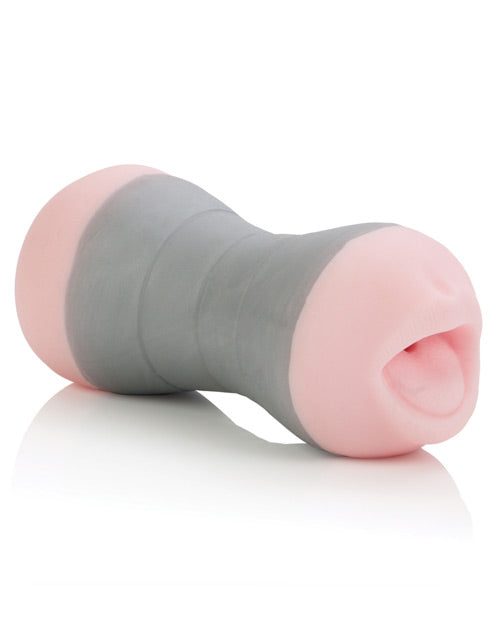 Travel Gripper Dual Density Stroker - Pussy and Ass - Pink