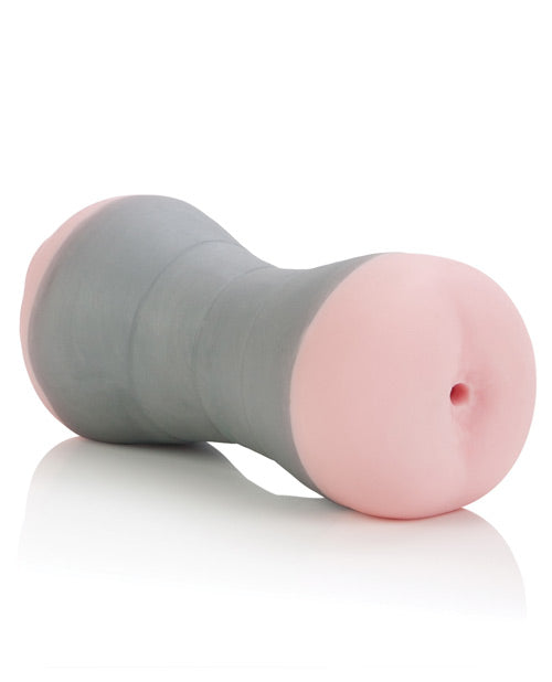 Travel Gripper Dual Density Stroker - Pussy and Ass - Pink