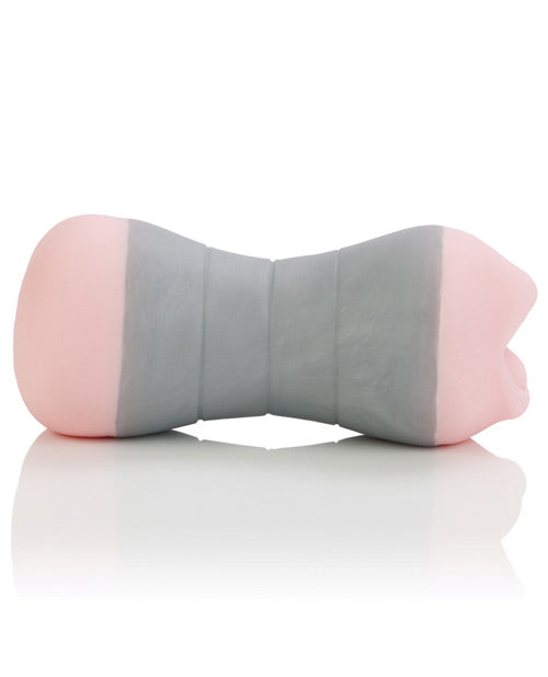 Travel Gripper Dual Density Stroker - Pussy and Ass - Pink