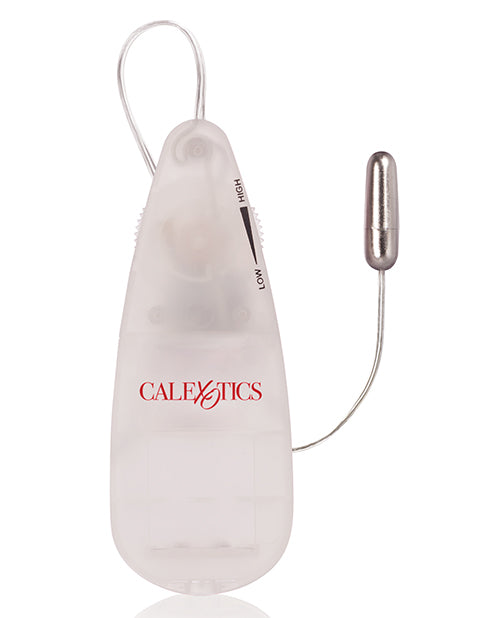Pocket Exotics Warming Whisper Bullet with Wired Remote Control - Silver