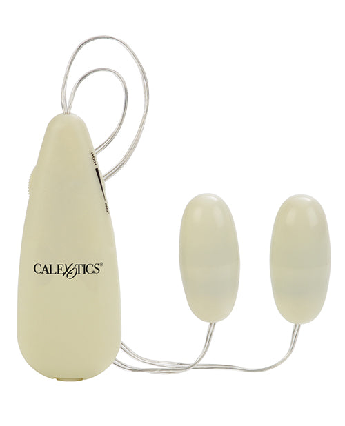 Pocket Exotics Glow-In-The-Dark Double Bullets with Wired Remote Control - Glow