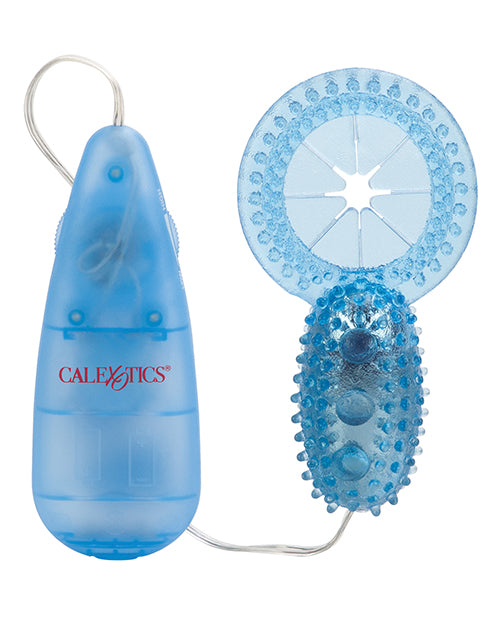 Shane`s World His Stimulator Vibrating Cock Ring with Wired Remote Control - Blue