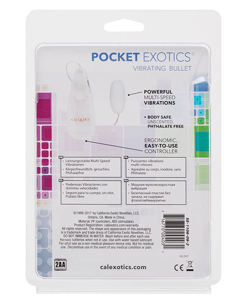 Pocket Exotics Vibrating Bullet with Wired Remote Control - Ivory
