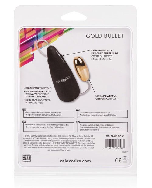Golden Bullet with Wired Remote Control - Gold