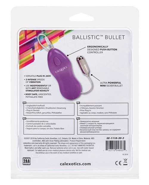 Ballistic Mini Bullet with Wired Remote Control - Purple