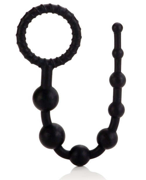 Booty Call X-10 Silicone Anal Beads - Black