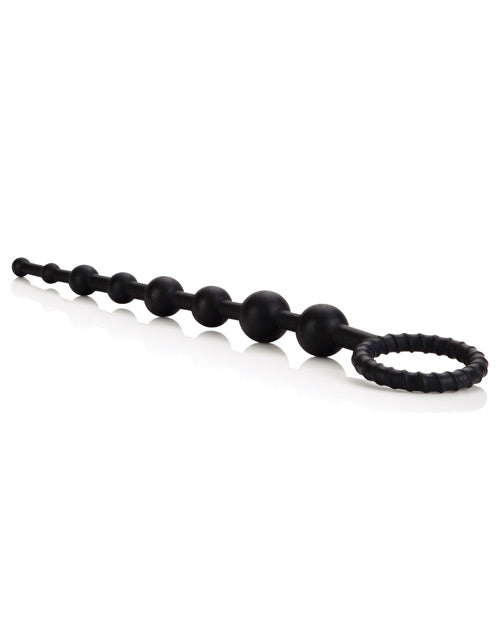 Booty Call X-10 Silicone Anal Beads - Black