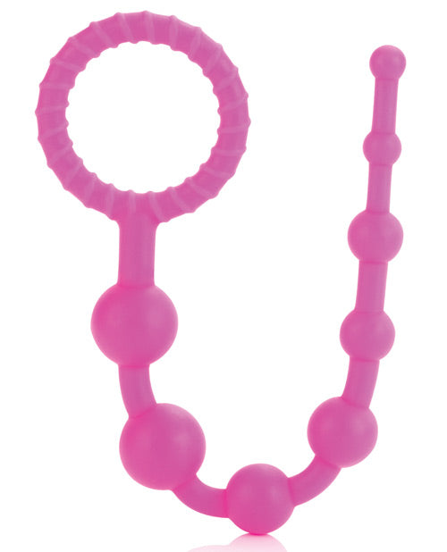 Booty Call X-10 Silicone Anal Beads - Pink