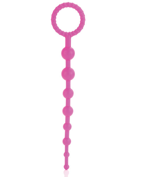 Booty Call X-10 Silicone Anal Beads - Pink