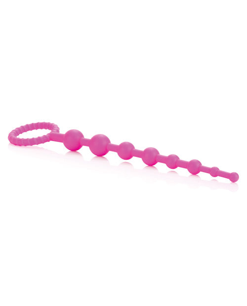 Booty Call X-10 Silicone Anal Beads - Pink