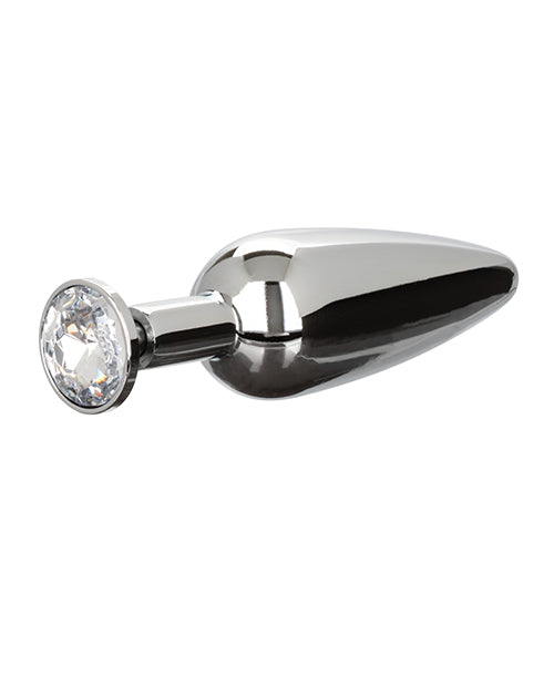 Star Fucker Slim Plug Silicone Cock Ring with Butt Plug - Black