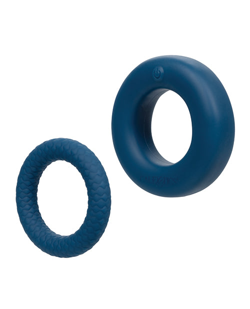 Link Up Optimum Rechargeable Silicone Cock Ring - Blue