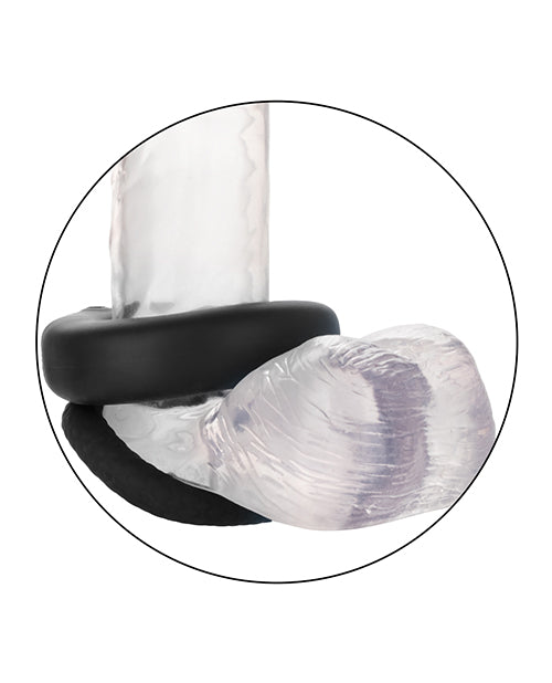 Link Up Optimum Rechargeable Silicone Cock Ring - Black