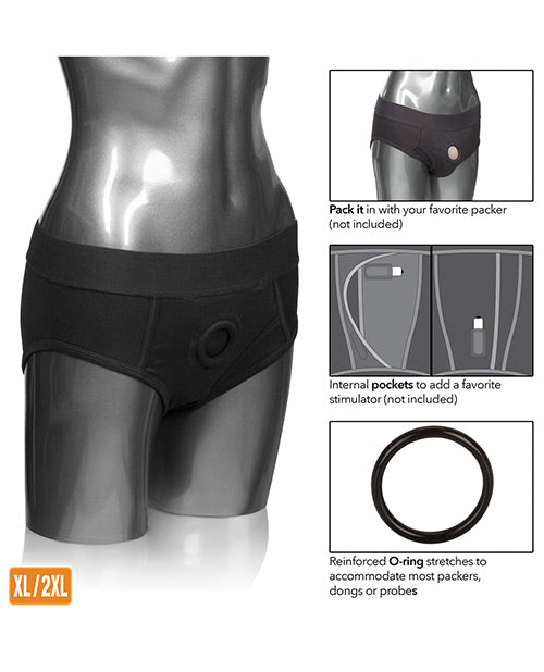 Packer Gear Brief Harness - XL/2XL - Black