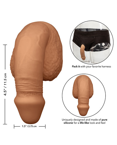 Packer Gear Silicone Packing Penis 5in - Caramel