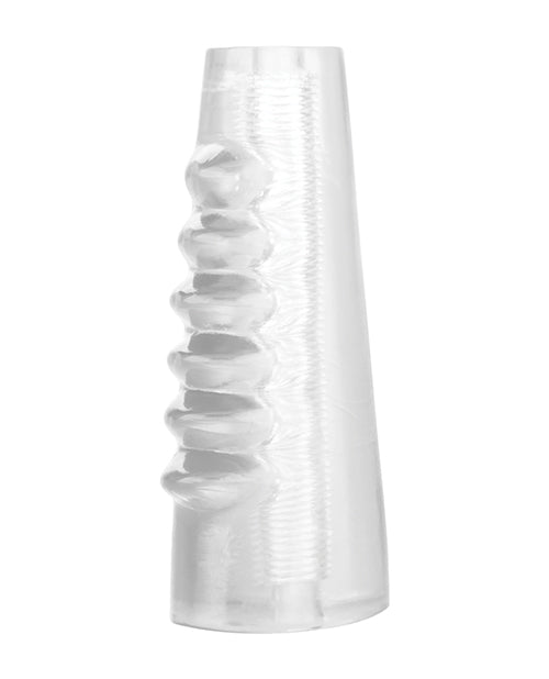 Hot Rod Xtreme Enhancer Penis Sleeve with Tiered Ridges - Clear