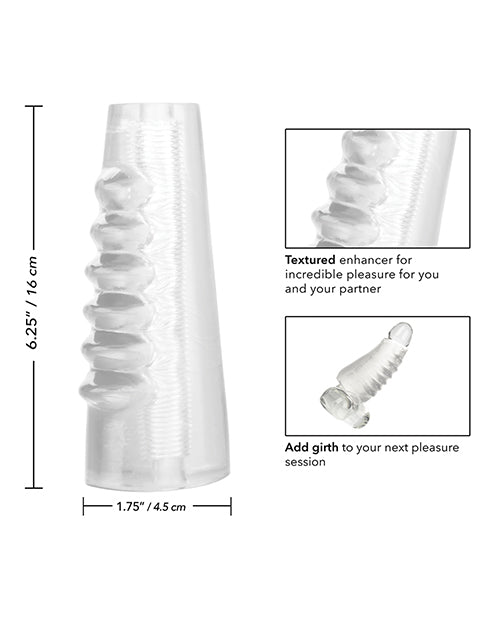 Hot Rod Xtreme Enhancer Penis Sleeve with Tiered Ridges - Clear