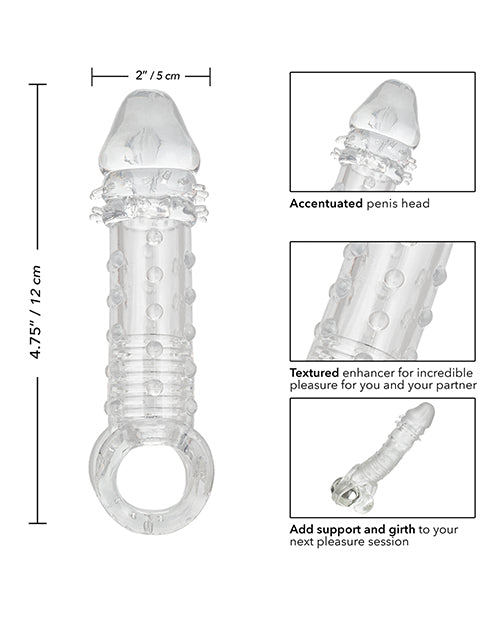 Ultimate Stud Penis Extender with Scrotum Support - Clear