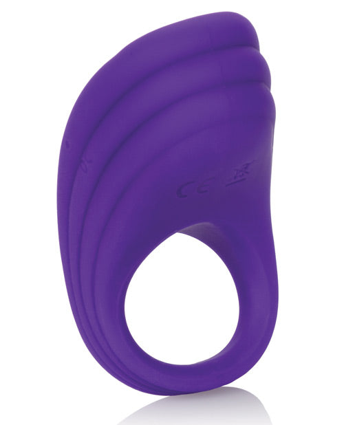 Silicone Rechargeable Passion Enhancer Cock Ring - Purple