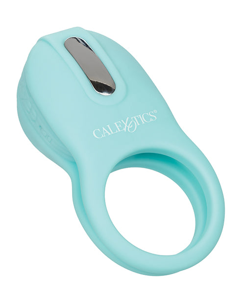 French Kiss Enhancer Silicone Rechargeable Cock Ring - Blue
