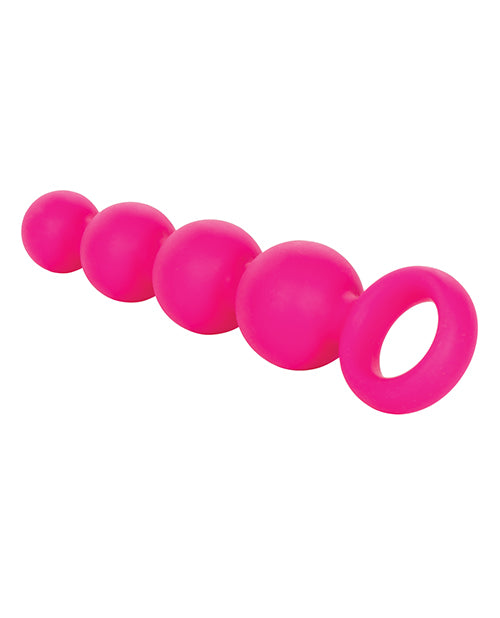 Silicone Booty Anal Beads - Pink