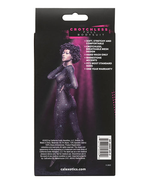 Radiance Crotchless Full Body Suit - OS - Black