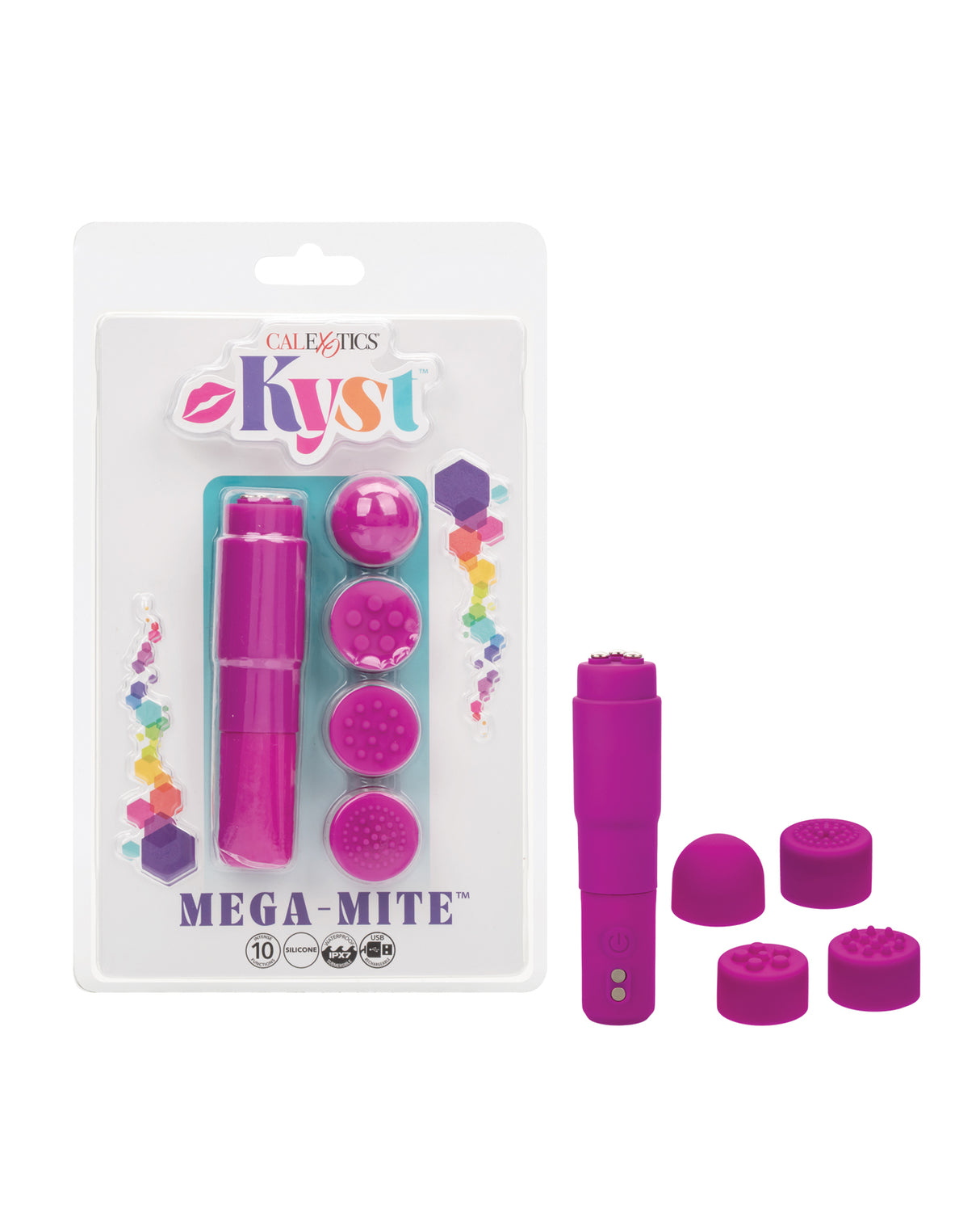 Kyst Mega-Mite Stimulator w/Interchangeable Tips - Pink