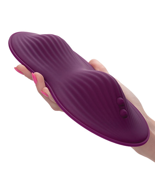 Lust Dual Rider Rechargeable Silicone Massager with Remote Control - Purple