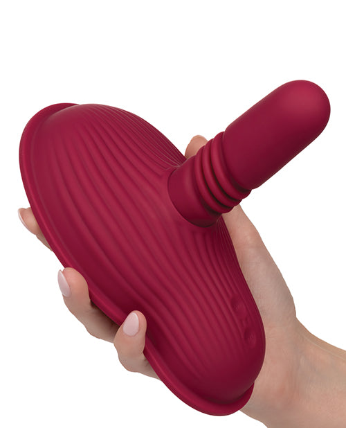 Dual Rider Rechargeable Silicone Thrust and Grind Vibrator with Remote Control - Red