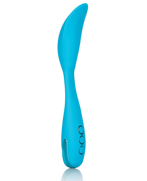 California Dreaming Palm Springs Pleaser Rechargeable Silicone Contoured Vibrator - Blue