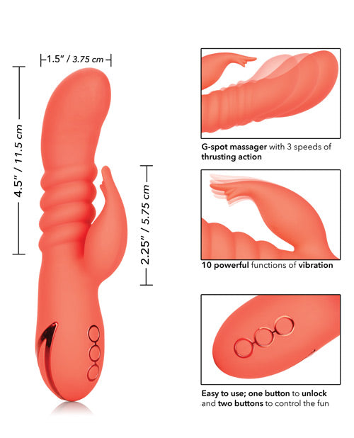 California Dreaming Orange County Cutie Rechargeable Silicone Vibrator - Orange