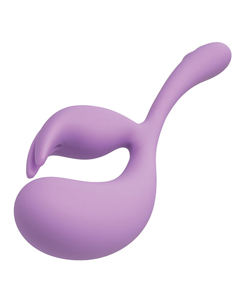 Elle Liquid Silicone Dual Flicker Rechargeable Vibrator - Purple
