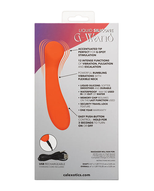 Stella Liquid Silicone G-Wand Rechargeable Vibrator - Orange