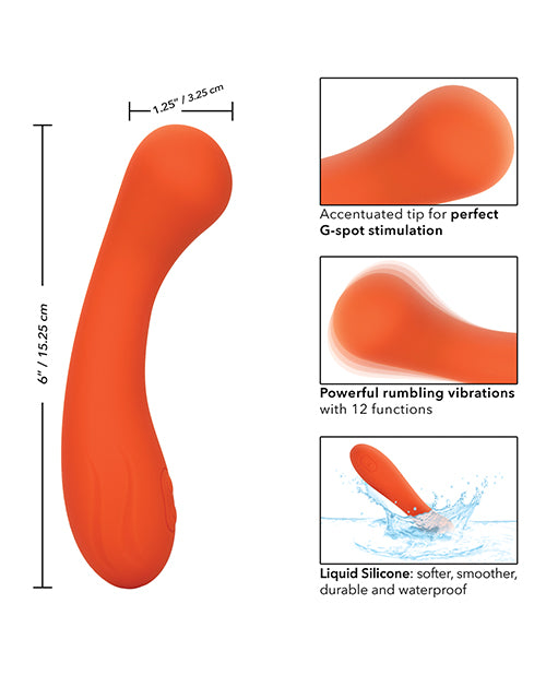 Stella Liquid Silicone G-Wand Rechargeable Vibrator - Orange