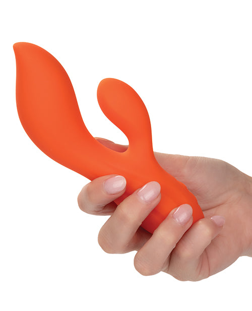 Stella Liquid Silicone Dual Teaser Rechargeable Vibrator - Orange