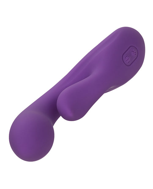 Stella Liquid Silicone Dual Pleaser Rechargeable Vibrator - Purple