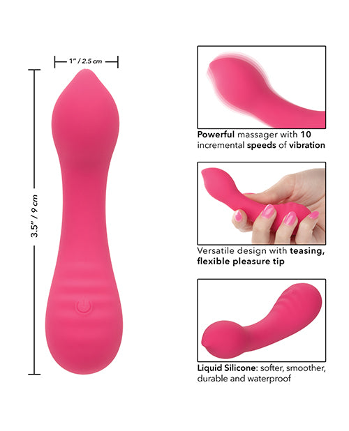 Liquid Silicone Pixies Teaser Rechargeable Vibrator - Pink