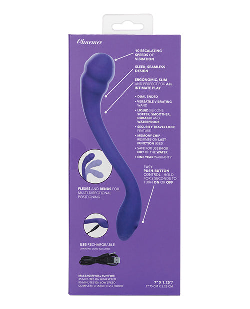 Pretty Little Wands Charmer Rechargeable Silicone Vibrator - Purple
