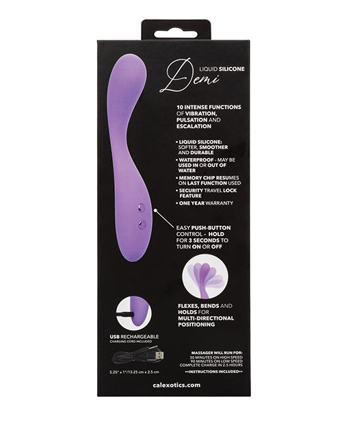 Contour Demi Rechargeable Silicone Vibrator - Purple