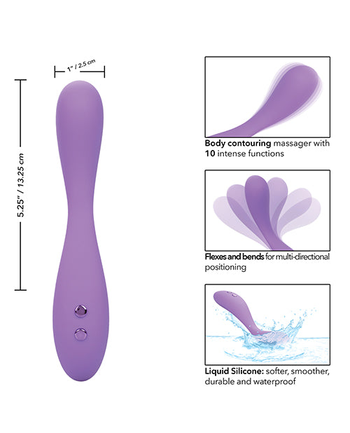 Contour Demi Rechargeable Silicone Vibrator - Purple